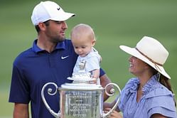Watch: Scottie Scheffler embraces wife Meredith and son in heartwarming moment after PGA Championship win