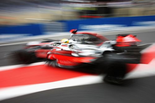 Lewis Hamilton in his McLaren at the 2008 Brazilian Grand Prix - Source: Getty