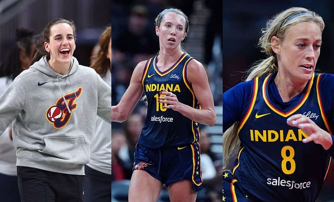 "Sophie and Lexie just having fun": Fans react as Caitlin Clark and Fever players can't contain their excitement over Pacers