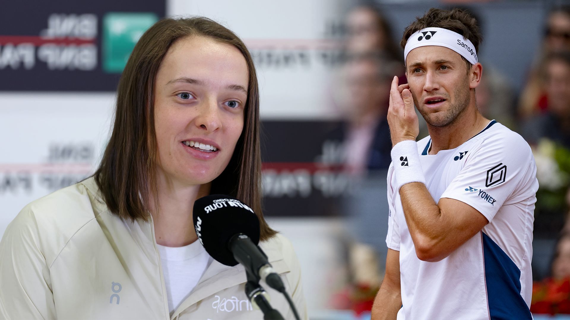 Iga Swiatek (L) &amp; Casper Ruud (R) (Source - GETTY)