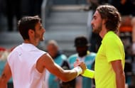 Musetti interacts with Tsitsipas in the Madrid Open - Source: Getty