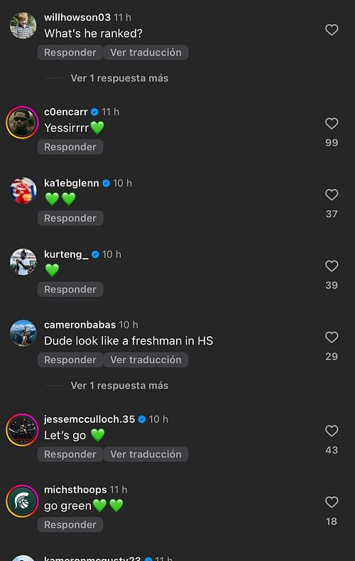 Reactions to Divine Ugochukwu transferring to Michigan State. - Source: Instagram/@tiptonedits