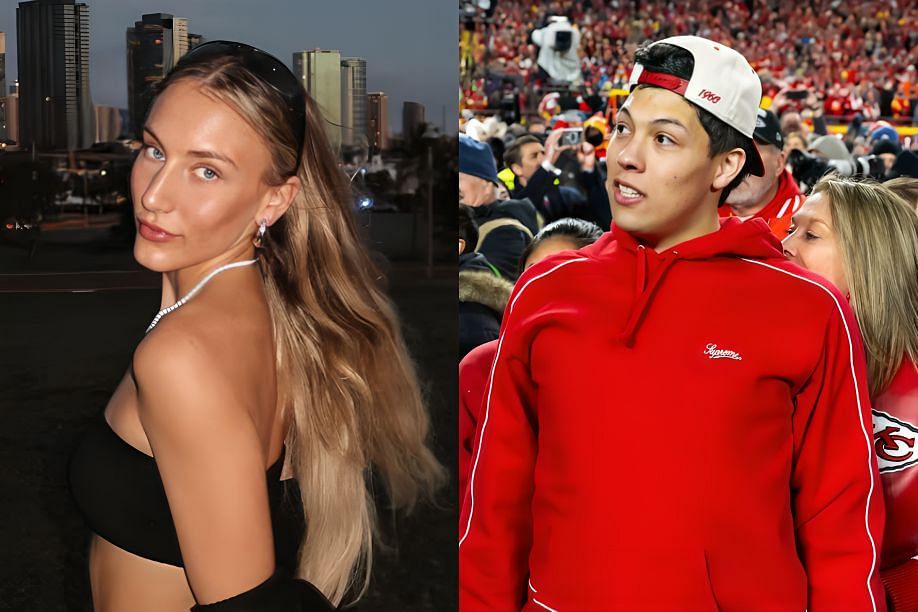 Patrick Mahomes&rsquo; brother Jackson poses poolside with new girlfriend Shyanne Blankenship