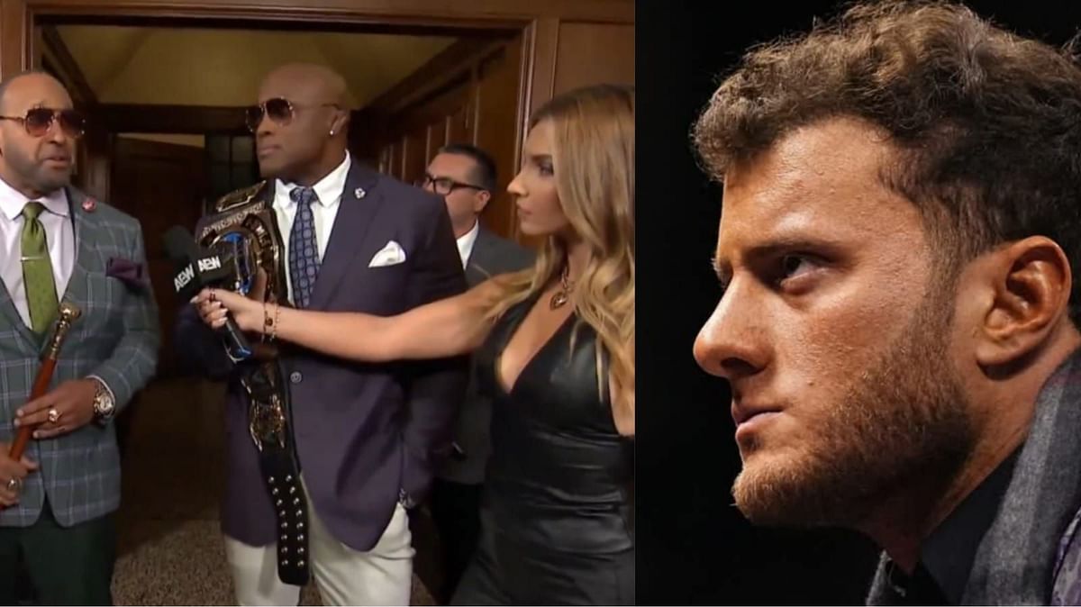 MJF's girlfriend questions The Hurt Syndicate backstage on AEW Dynamite; refused any answers