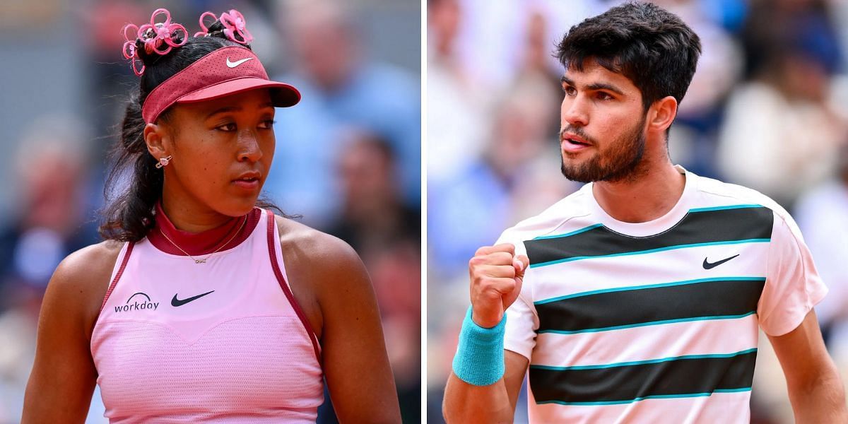 Naomi Osaka and Carlos Alcaraz on tour - Image Source: Getty 