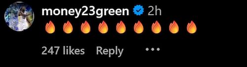 Draymond Green's comment (Photo credits: @frontofficesports on Instagram)