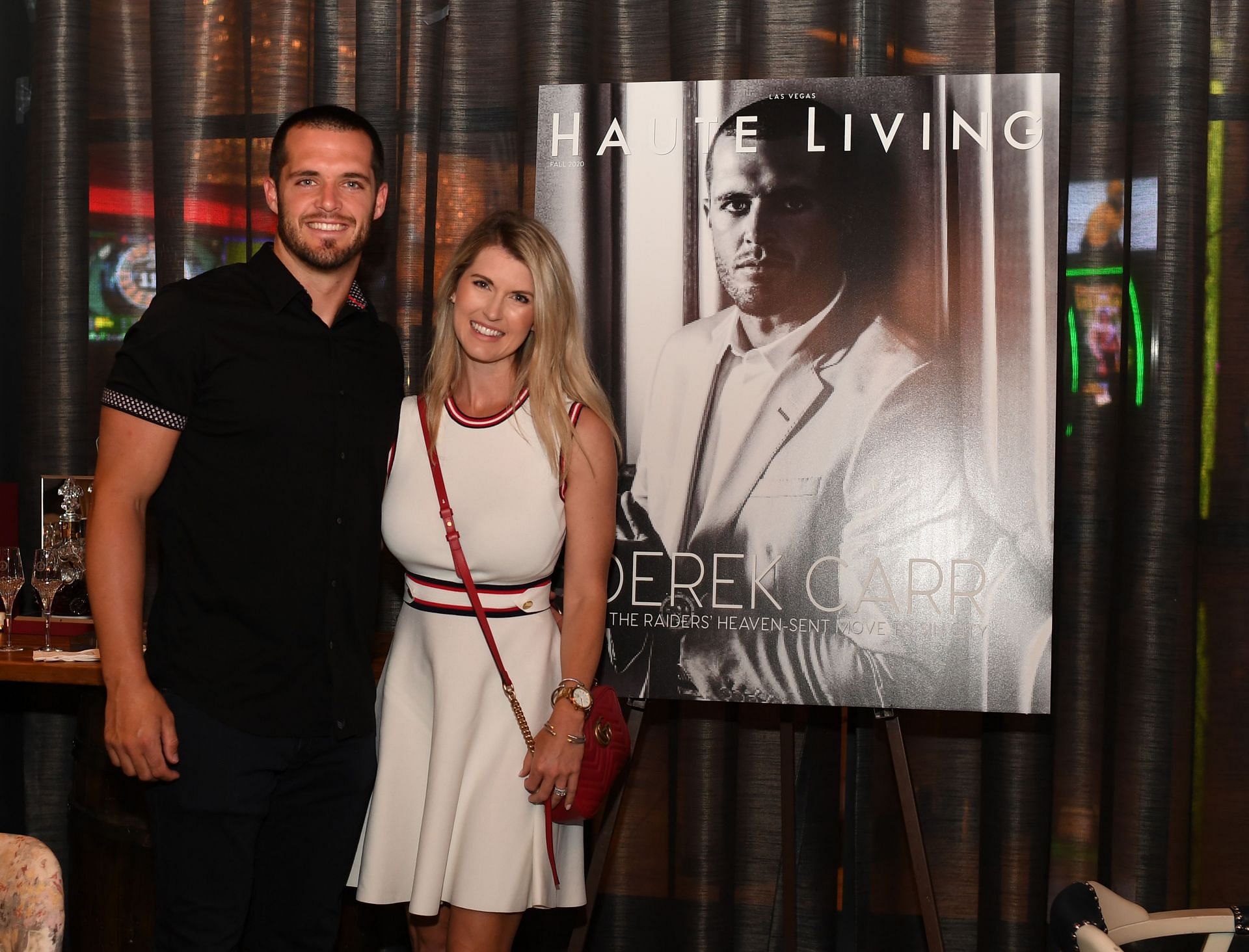 Haute Living Celebrates Las Vegas Raiders Quarterback Derek Carr At Hearthstone Kitchen &amp; Cellar - Source: Getty