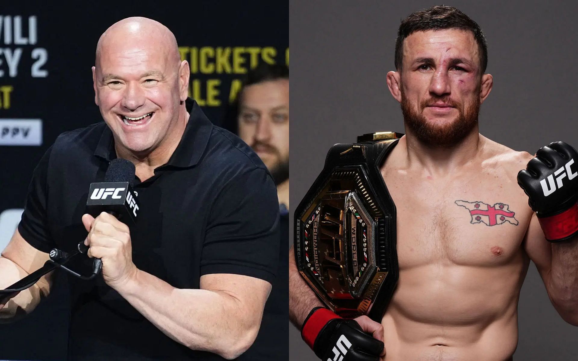 Dana White reacts to fake news about Merab Dvalishvili&rsquo;s training injury.
