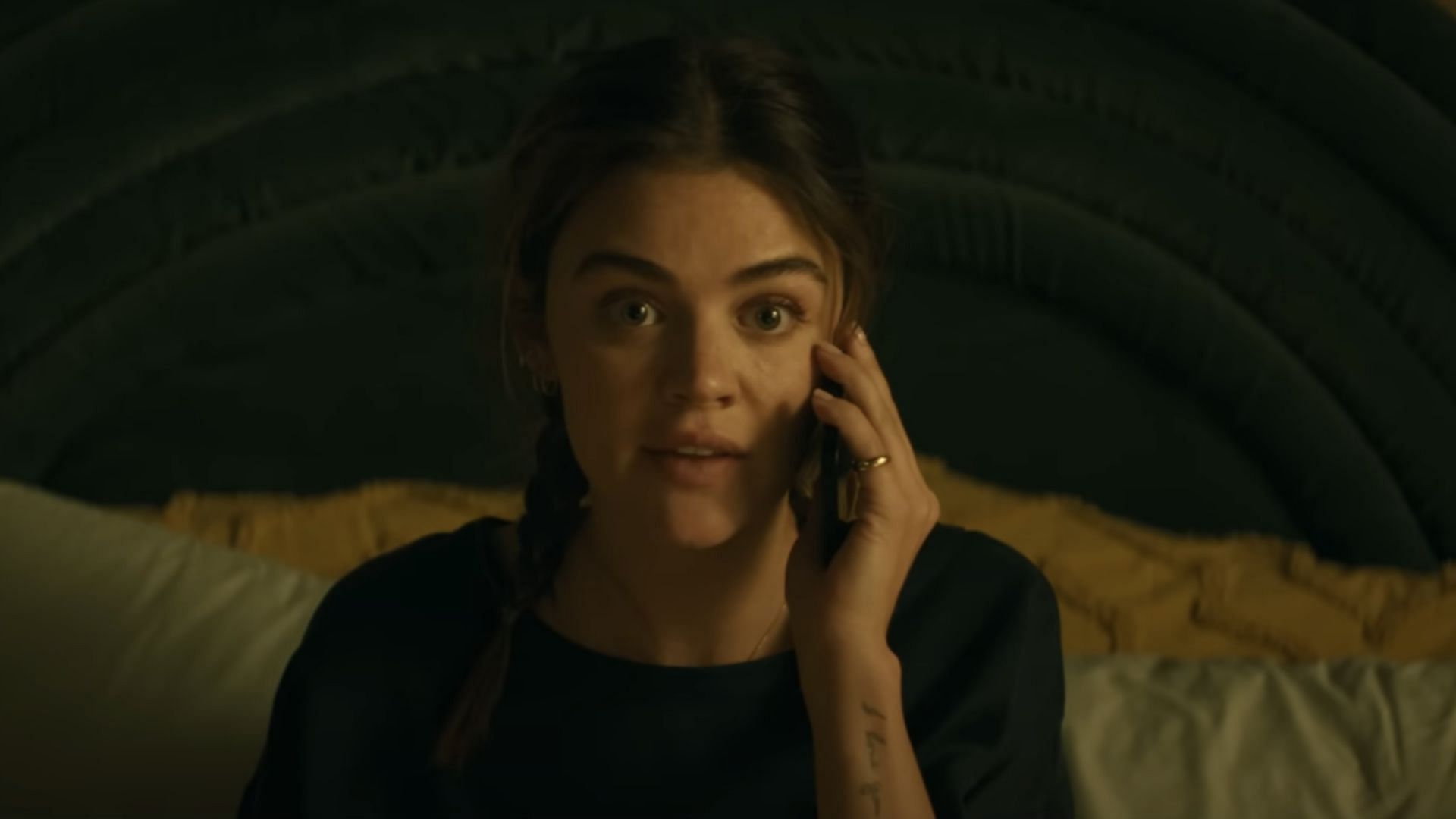 Lucy Hale as Eva (Image via YouTube/Lionsgate Movies)
