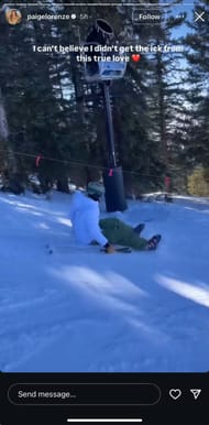 Tommy Paul's girlfriend Paige Lorenze's story - via Instagram