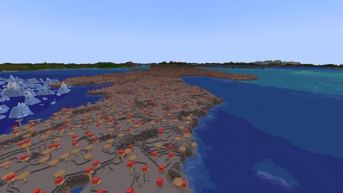 Minecraft player discovers the largest mushroom island yet, spanning 6.2 million blocks