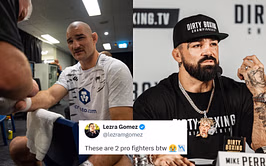 "Perry was getting cooked" - Fans react to footage of Sean Strickland and Mike Perry's recent sparring session
