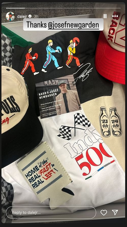Dale Earnhardt Jr.'s Instagram story - Source: @dalejr on IG