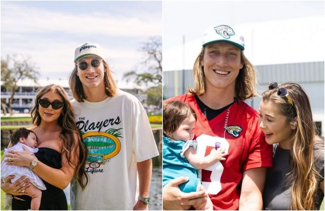 Trevor Lawrence's 4 month baby Shae Lynn makes Jaguars camp debut with mother Marissa