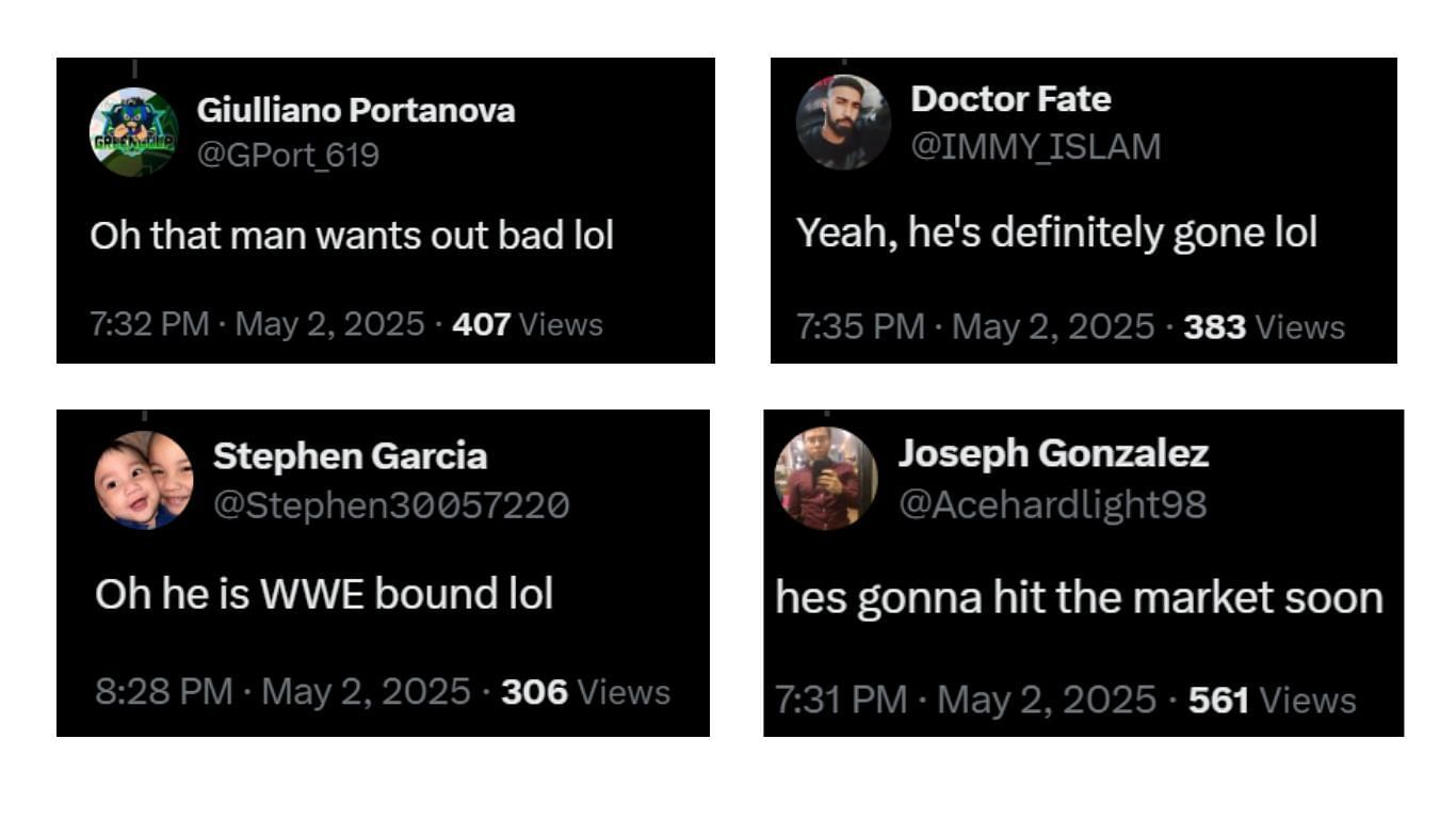 Fan reactions [Image courtesy: screenshots of fan comments on X]