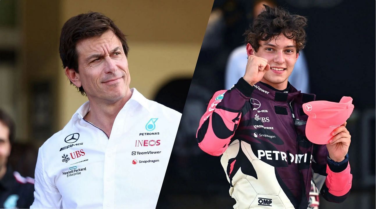 Toto Wolff and Kimi Antonelli