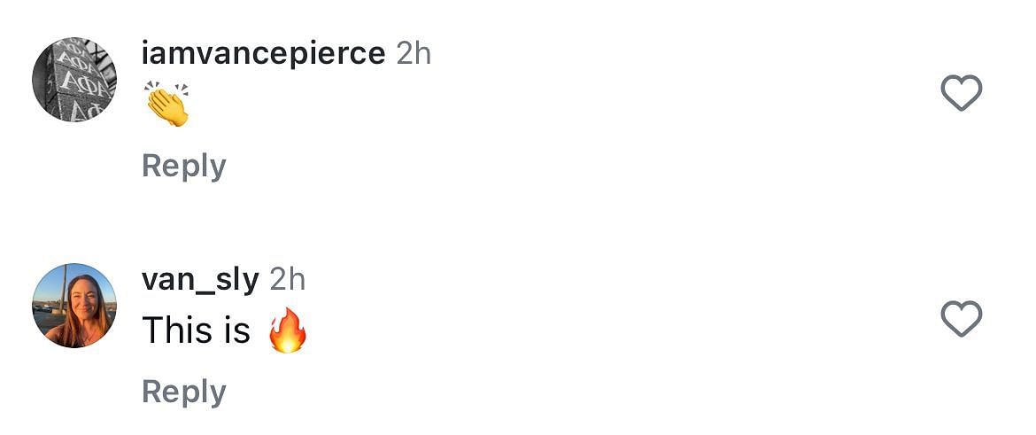 Comments use emojis to react to Kneepkens&#039; commitment news (image credit: instagram/wch_transfers)