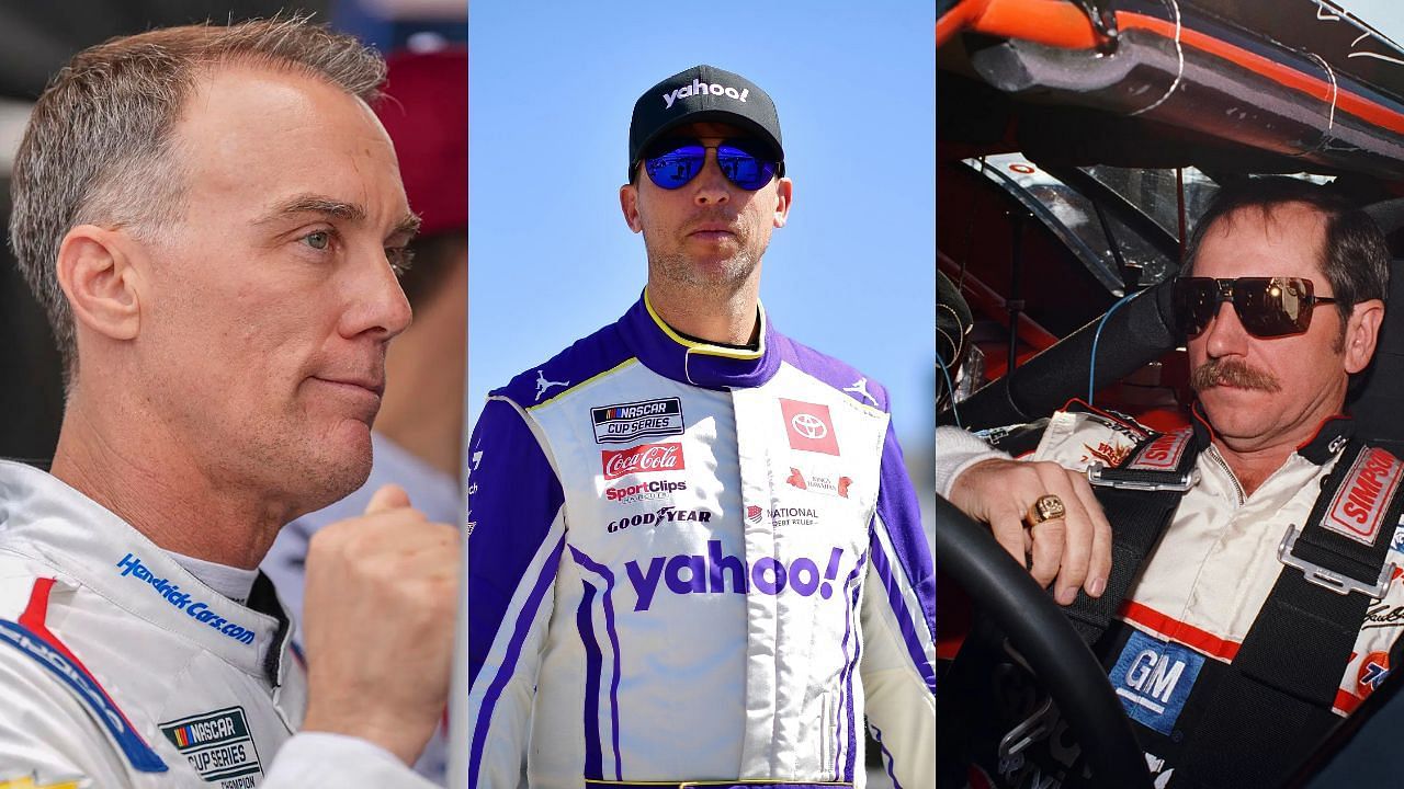 Kevin Harvick, Denny Hamlin and Dale Earnhardt Sr