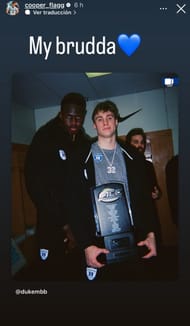 Flagg shared a story with a message for Khaman Maluach. Source: Instagram/@cooper_flagg