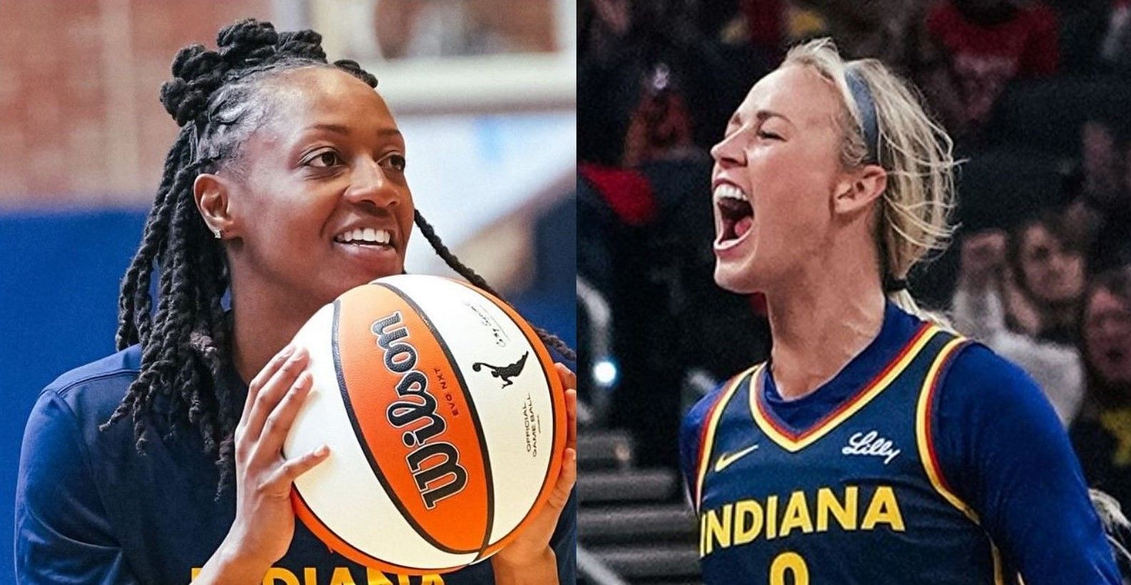 Kelsey Mitchell high on the addition of Sophie Cunningham to the Indiana Fever. -- Photos from Indiana Fever