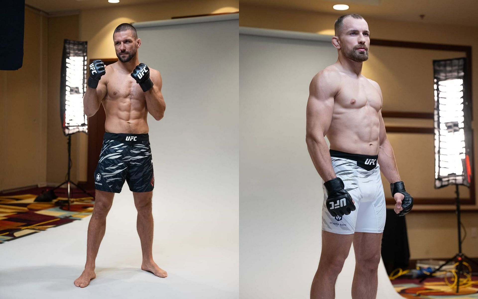 Mateusz Gamrot (left) takes on Ludovit Klein (right) at UFC Vegas 107. [Images courtesy: @ufc on Instagram]