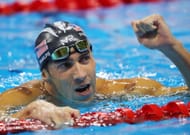 Michael Phelps of the USA celebrates during the 2016 Olympic Games in Rio de Janeiro, Brazil, (Photo via Getty Images)