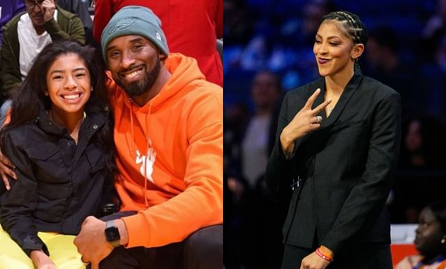 Kobe and Gianna Bryant and Candace Parker