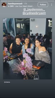 Hamiley Arenas via Instagram Stories (image credit: instagram/hamileyarenas0)