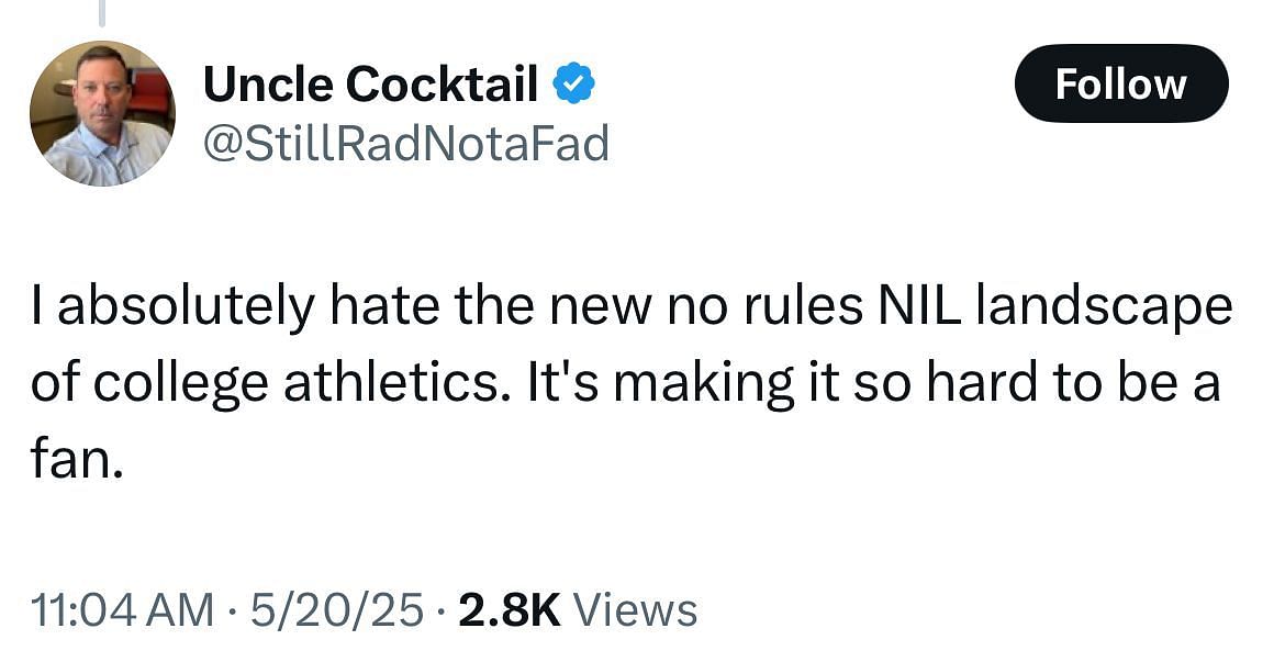 A college basketball fan shares their thoughts on NIL