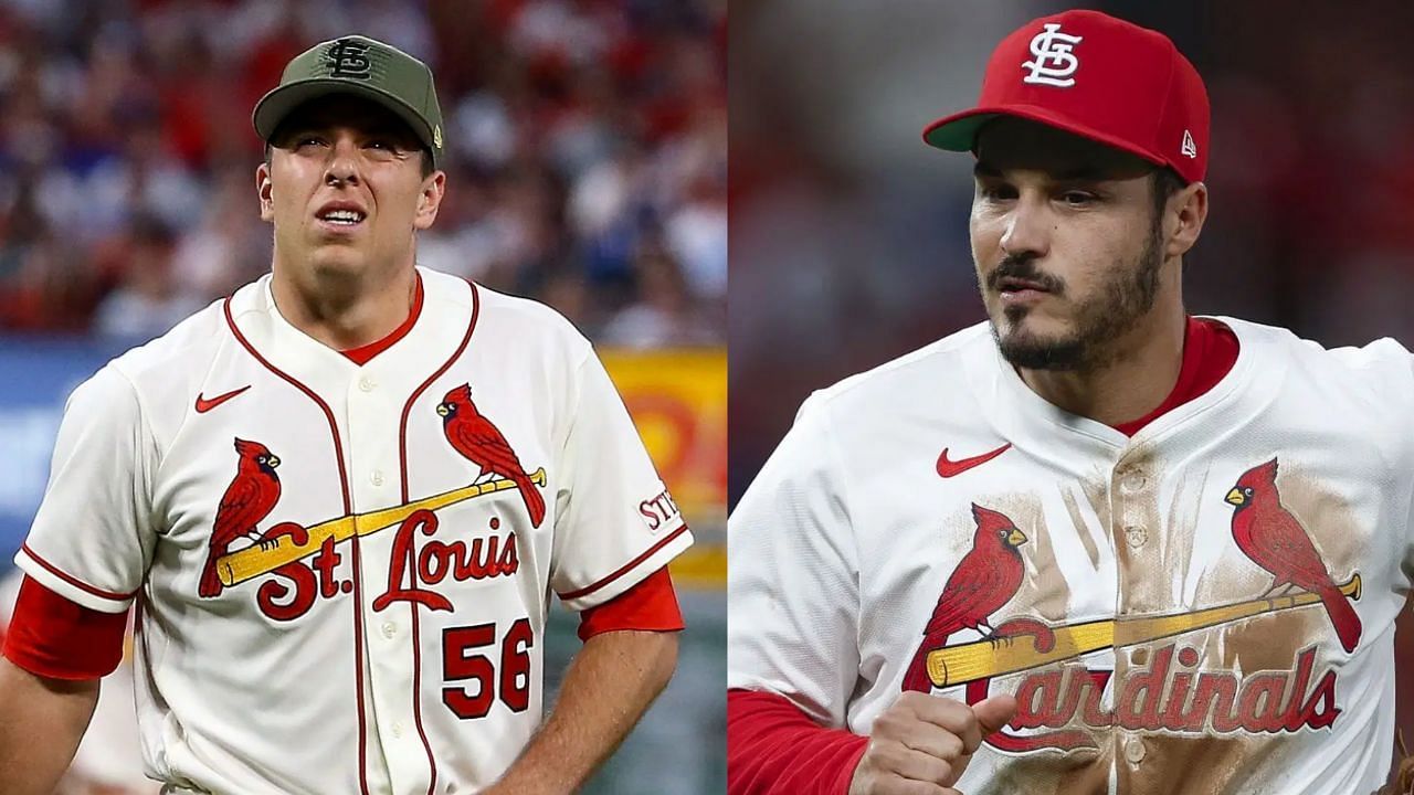 Ryan Helsley (L) and Nolan Arenado (R) (Images from - Getty)