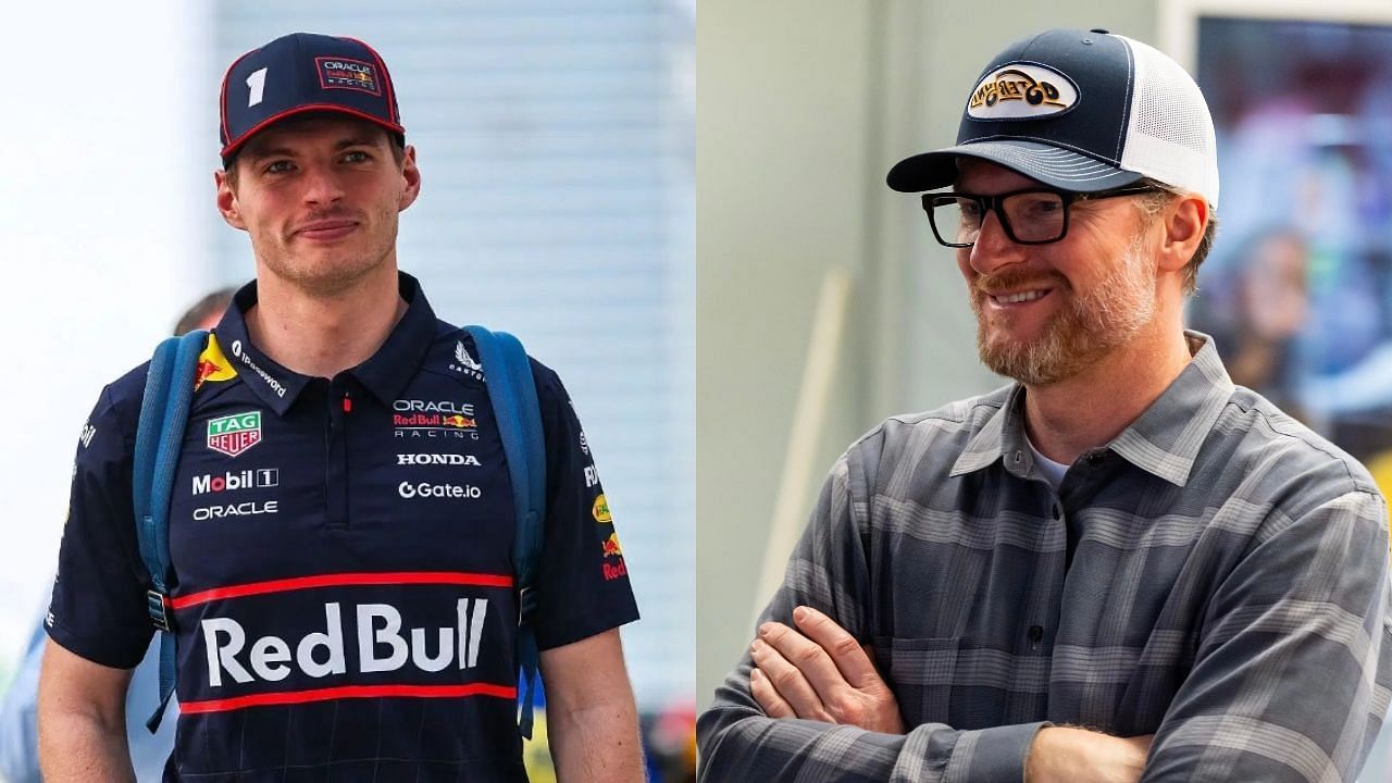 Dale Earnhardt Jr. meets F1 superstar Max Verstappen at Miami GP