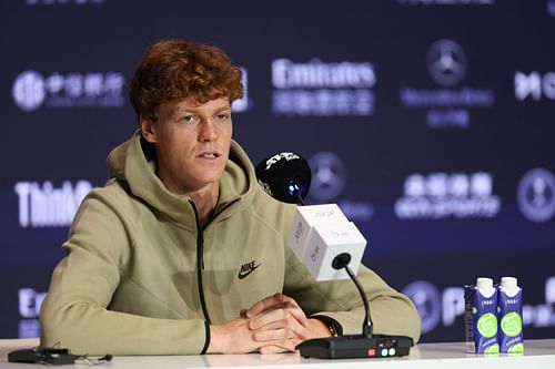 Jannik Sinner at a press conference - Source: Getty