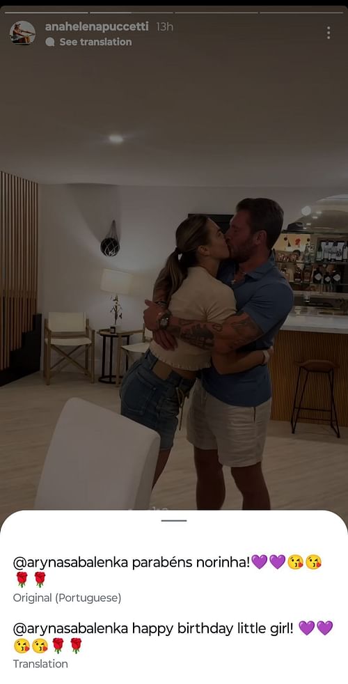 Aryna Sabalenka gets birthday wishes from Georgious' mother - Image Source: @Puccetti Instagram