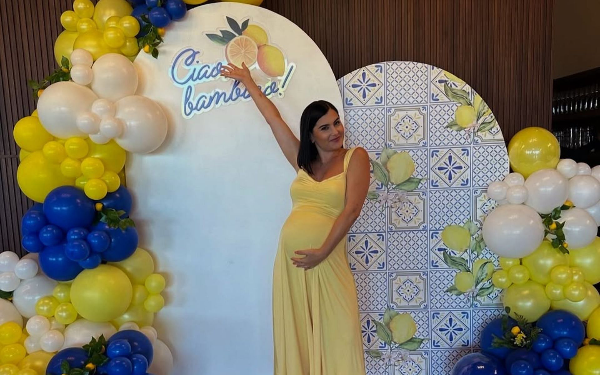 Megan Olivi is happy with her baby shower. [Image courtesy: @meganolivi on Instagram]
