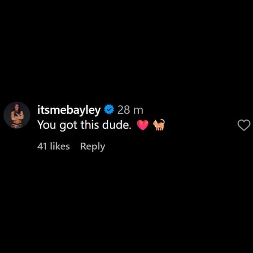 Bayley's message to Zoey Stark (Picture courtesy: Stark's Instagram post)