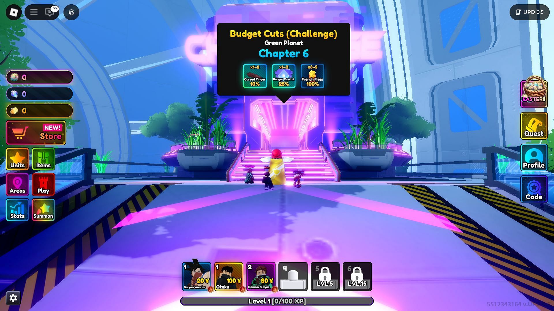Ranger Crystals can be acquired through Challenge Mode (Image via Roblox)