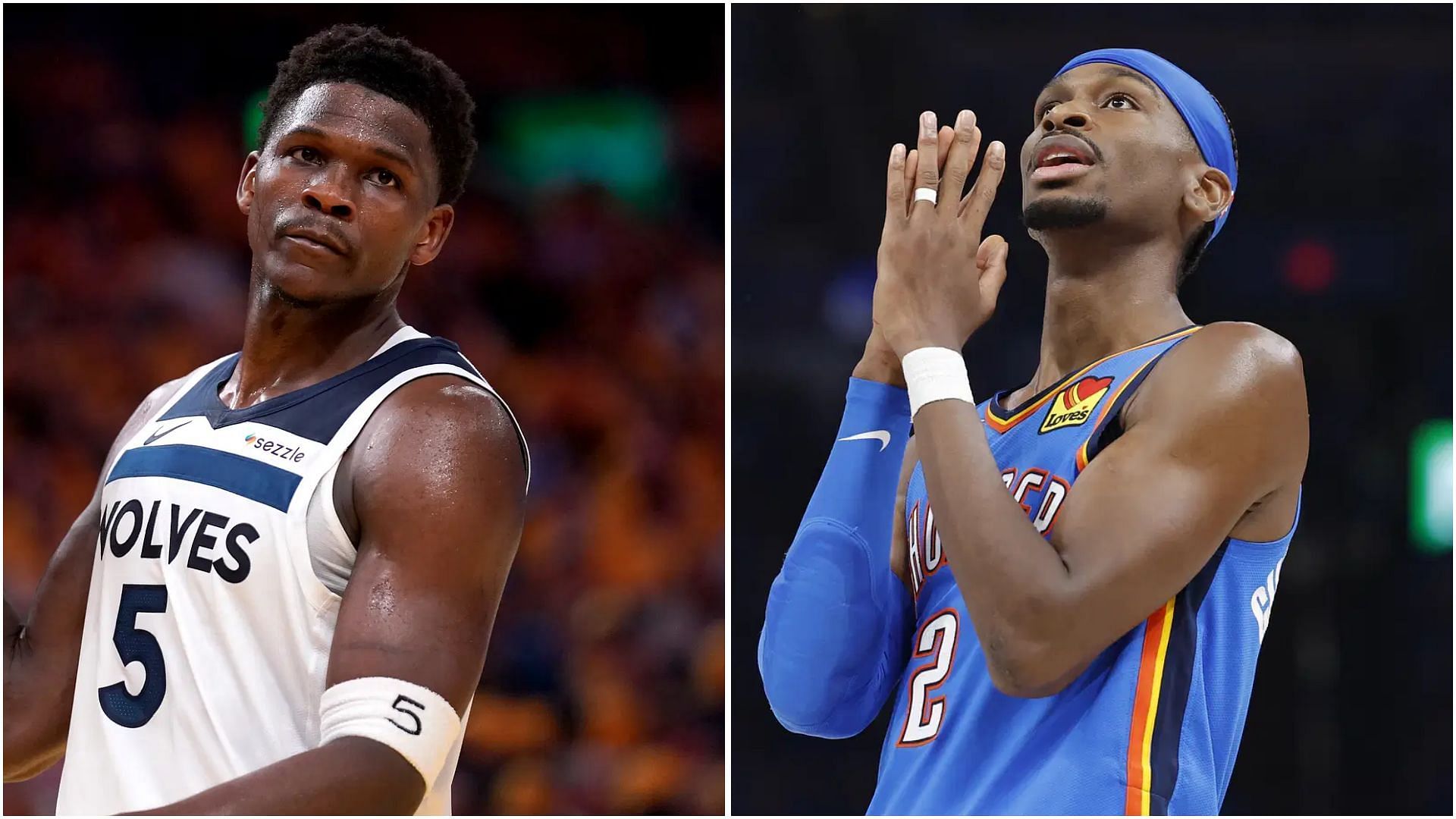 Shai Gilgeous-Alexander-endorsed Converse takes brutal jab at Adidas and Anthony Edwards after WCF humbling. (Photos: IMAGN)