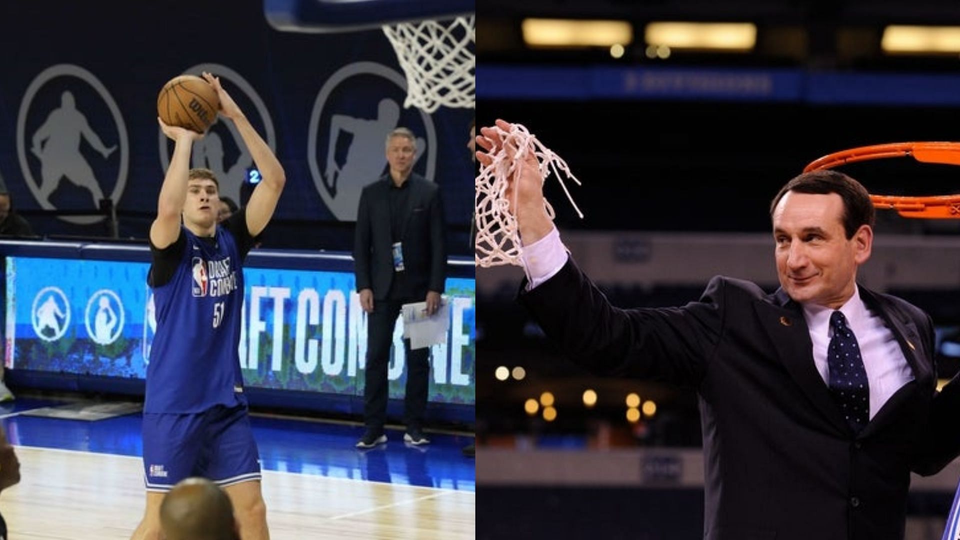 Cooper Flagg and former Duke coach Mike Krzyzewski