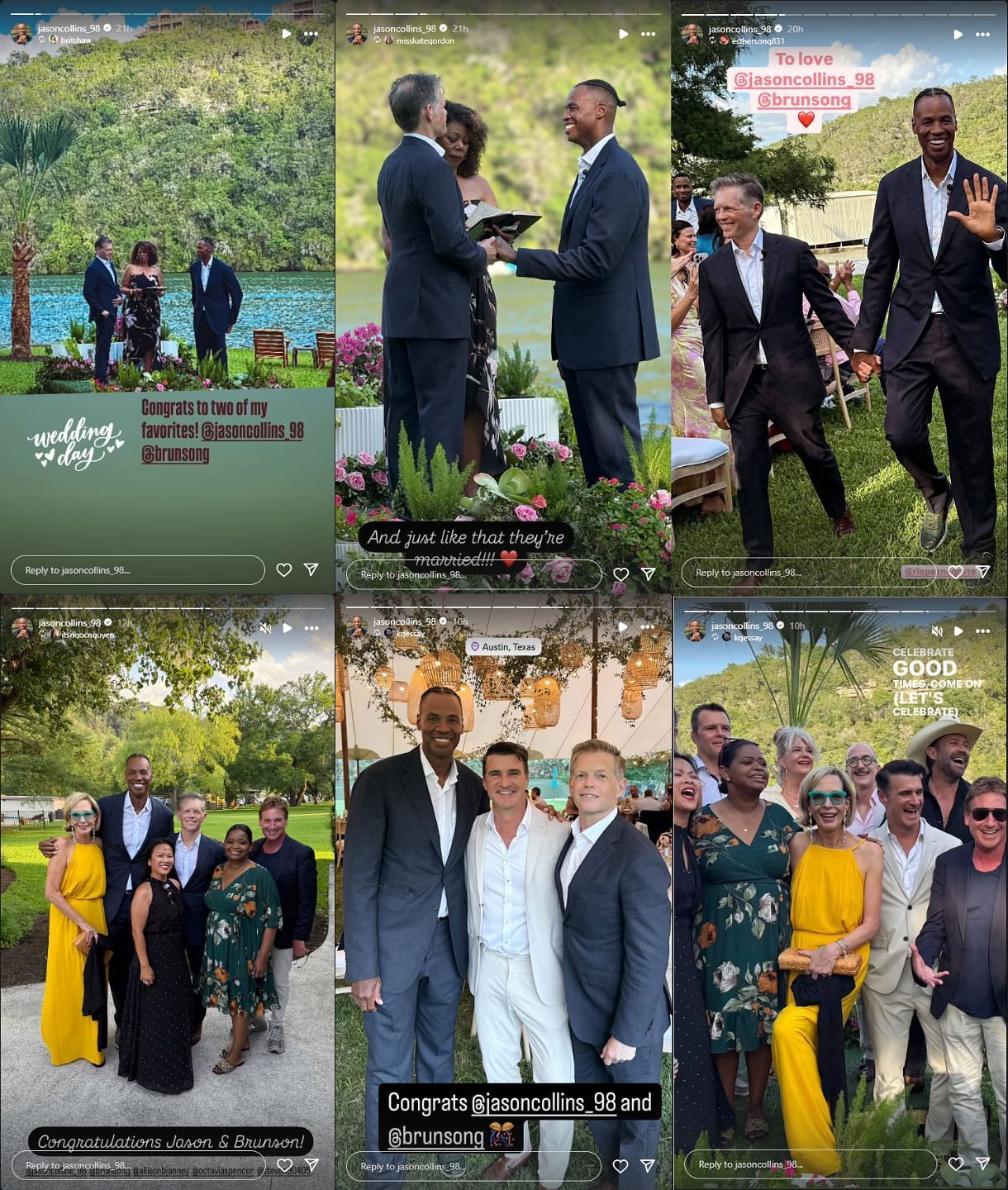 Jason Collins shared these on his IG stories. (Photos: @jasoncollins_98)
