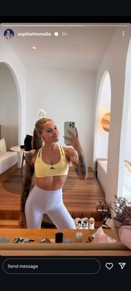 Alexander Zverev's girlfriend, Sophia Thomalla's story | Image Source: via @sophiathomalla on Instagram