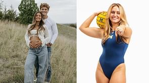 Jim Harbaugh's daughter Grace reacts as JJ McCarthy and fiancée Katya Kuropas announce surprise pregnancy