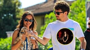 Charles Leclerc’s girlfriend and pet Leo meet Hollywood star Nina Dobrev
