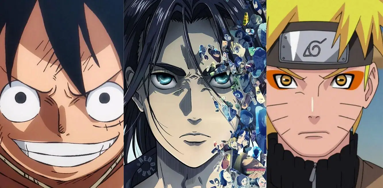 Attack on Titan winning over One Piece and Naruto makes sense (Image via Toei Animation, MAPPA, and Studio Pierrot).