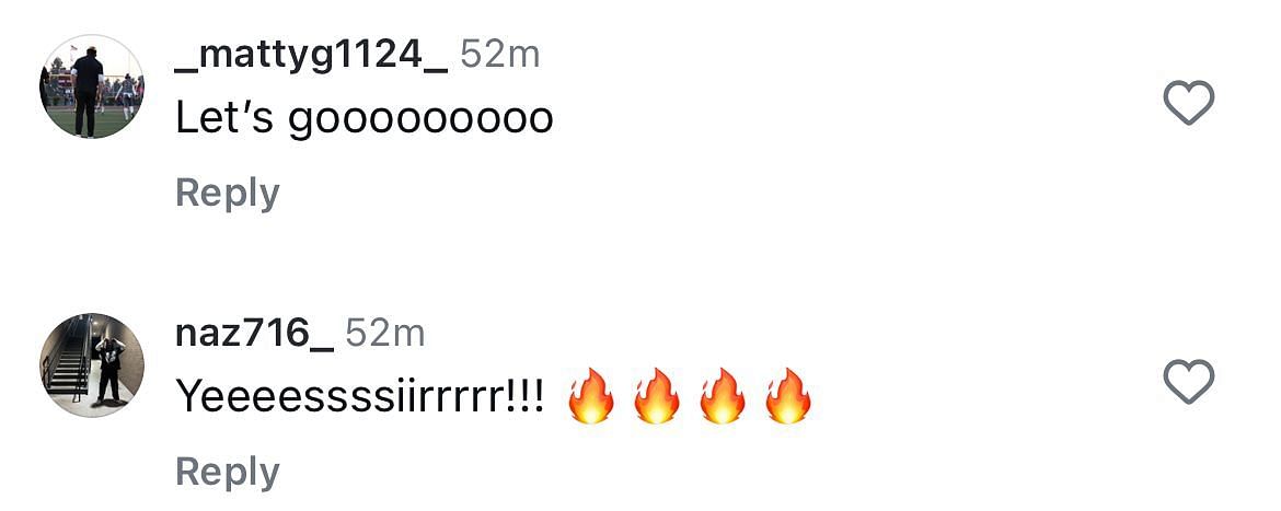 Comments react to Sarr&#039;s commitment to Duke (IG/tiptonedits)