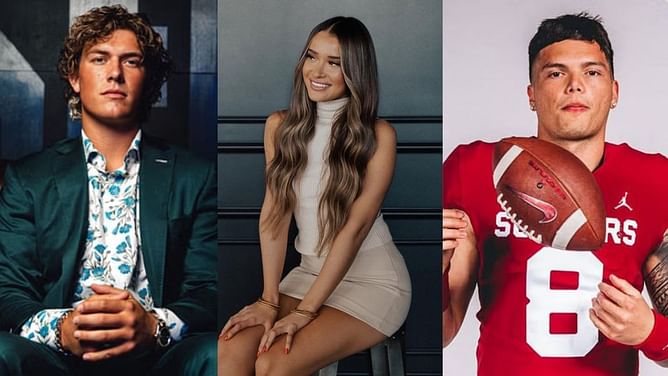 Jaxson Dart's ex-GF Lola Sexton reacts as Dillon Gabriel celebrates his Browns' pick