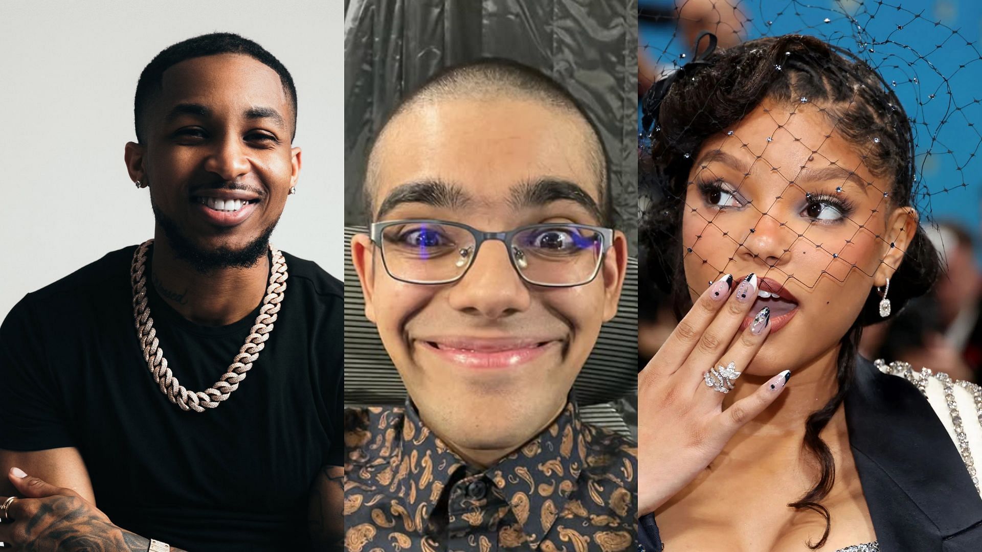 N3on stands behind DDG amidst the Halle Bailey abuse allegations (Images via @PontiacMadeDDG/X, @n3onsingh/Instagram, Getty)