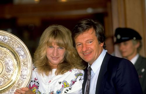 Steffi Graf with her father Peter- Source: Getty