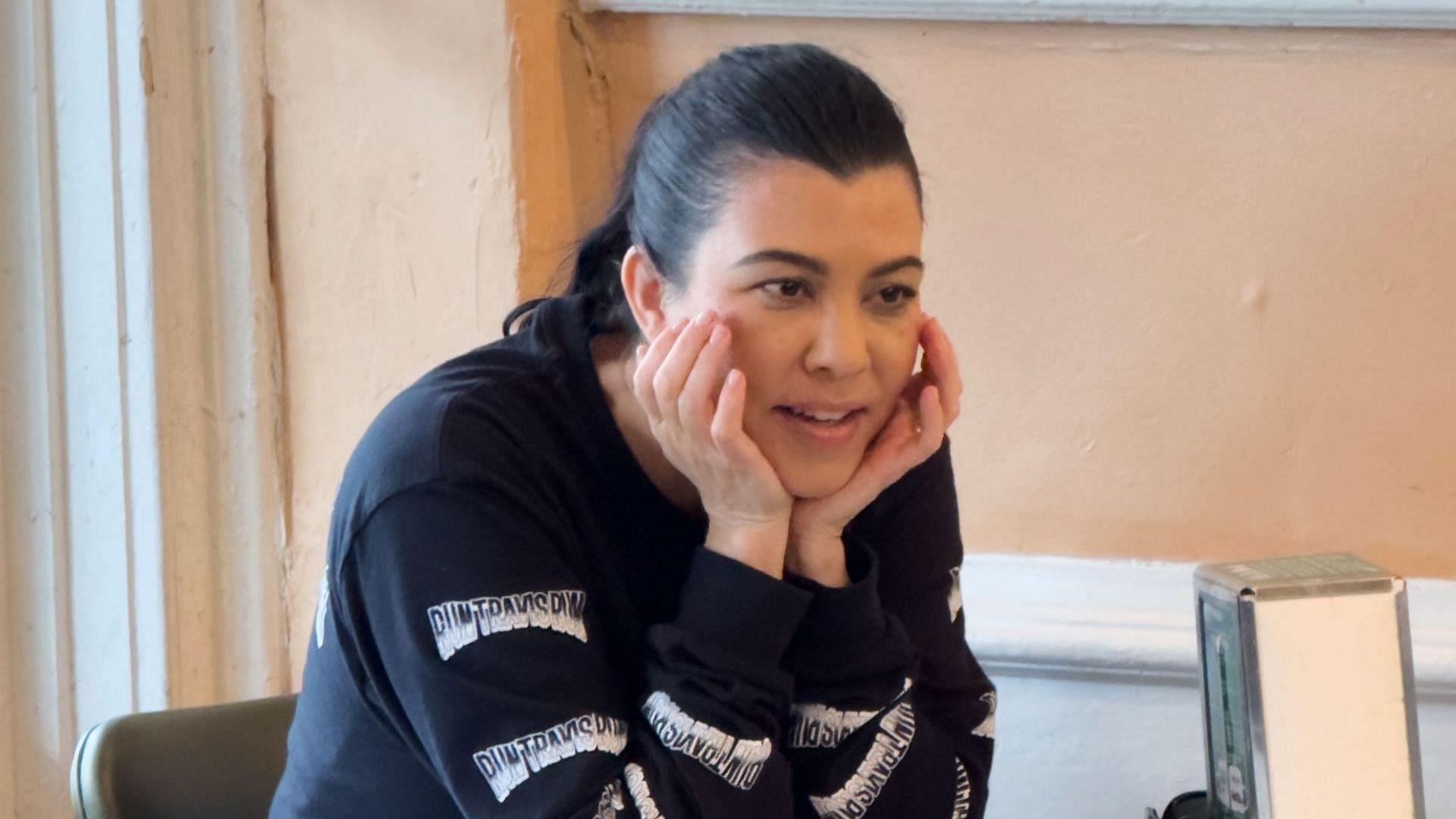 Kourtney Kardashian is seen on February 07, 2025, in New Orleans, Louisiana. (Image via Getty/Alexander Tamargo)