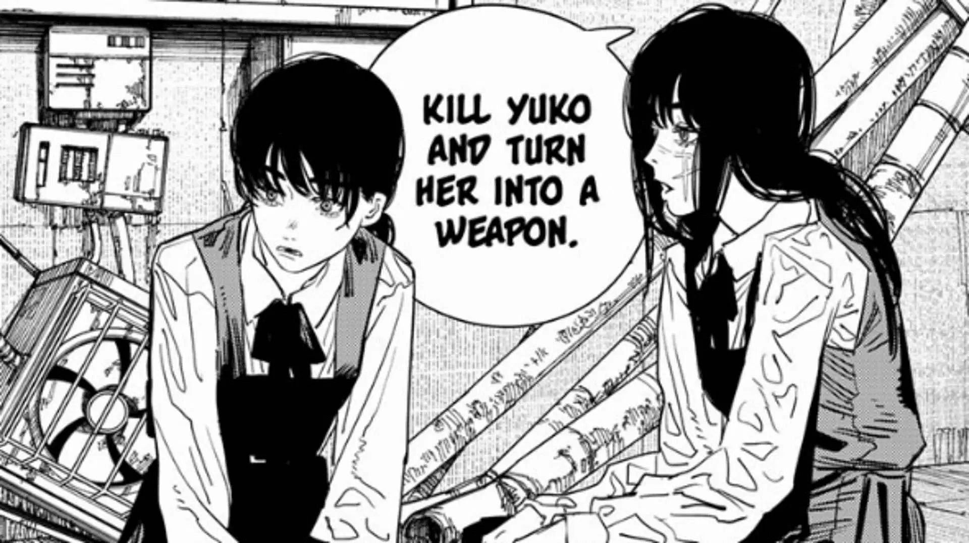 Asa Mitaka and Yoru as seen in the manga (Image via Shueisha).