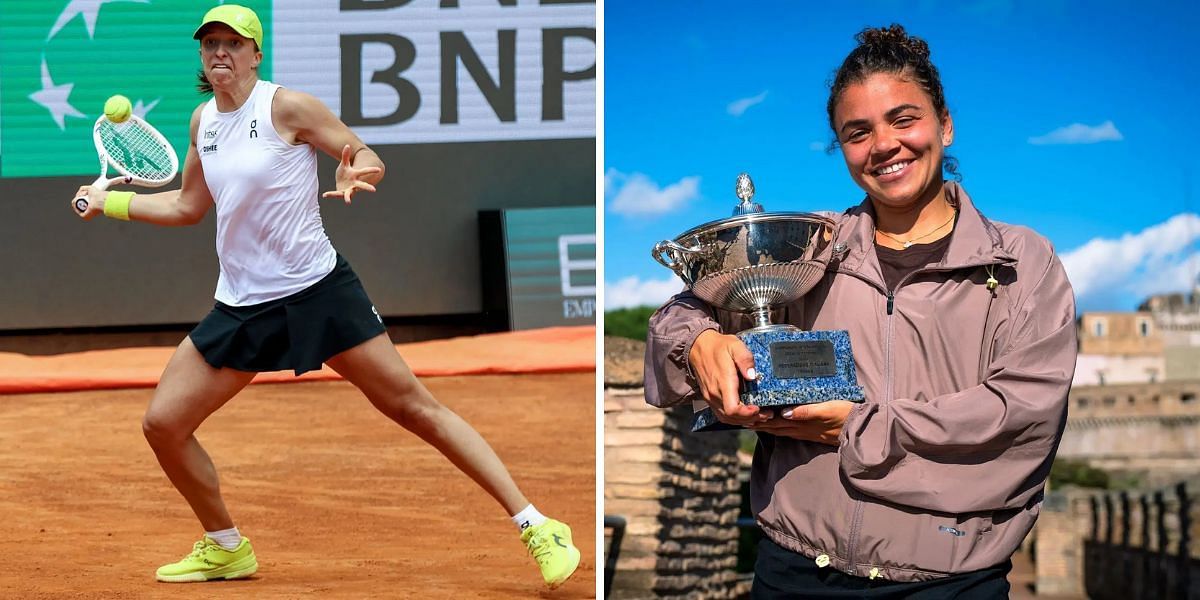 WTA Rankings Update ft Iga Swiatek (L), Jasmine Paolini (R) (Source: Getty Images)